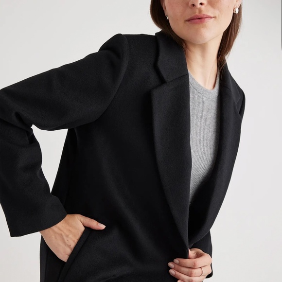 Quince Jackets & Blazers - QUINCE Gorgeous Italian Wool Classic Single-Breasted Coat Sz S NWT!!